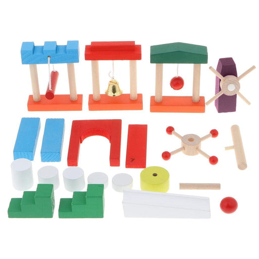 Syga Kids Educational Wooden Blocks Accessories Rainbow Stackable Train Educational Wooden Toys for 3+ Years Children