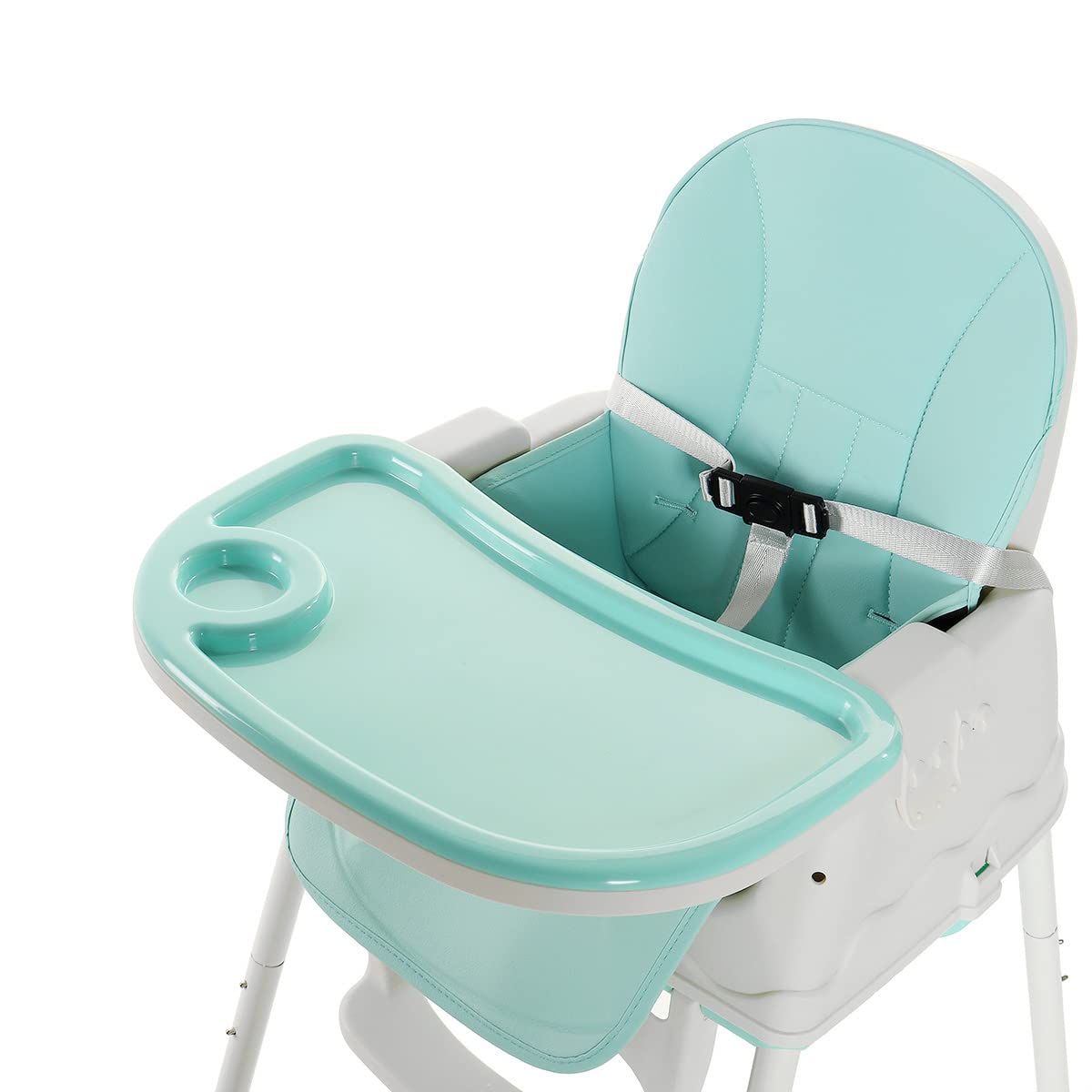 SYGA High Chair for Baby Kids,Safety Toddler Feeding Booster Seat Dining Table Chair with Cushion(Blue)