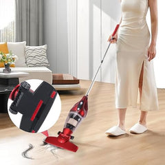 CITRODA Stick Lightweight Bagless Vacuum Cleaner With Crevice Tool, 2-In-1, Handheld & Stick, Dry Vacuuming, Use, 600W, 15 Kpa Suction Power (Red0.5 L, 0.5 Liter, Hepa Filter, 1 Count)