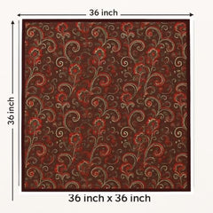 Homerz Premium Bed Server Food Mat Reversible Bed Server, Mattress Protector for Home | Food Mat for Kids, Size 36x36 inch, Double Side use Kitchen, Cupboard, Drawer, Wardrobe (Brown Lotus New)