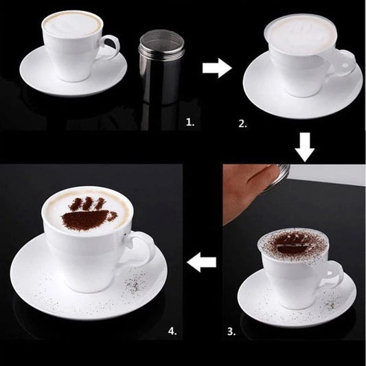 SYGA 16pcs Creative Nice Coffee Stencil Coffee Template Strew Spray Art Stencils