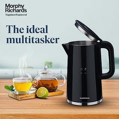 Morphy Richards Windsor Series 1.7 Litre Digital Electric Kettle|Digital Display with Touch Controls|Strix Controller: Accurate Temperature Control|Keep warm function|2 Years Product Warranty|Black