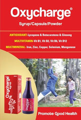 OXYCHARGE Lycopene Multivitamin and Mineral Syrup 300 ML for Overall Health, Radiance, Strong Bones & Immunity for Men and Women (Pack of 1)