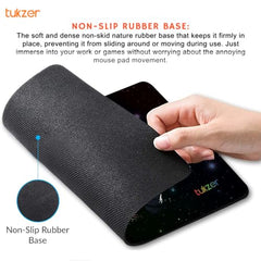 Tukzer Extended Vegan PU Leather Mouse Pad Desk mat Smooth Reversible Dual Color Splash Proof Anti Fray Stitched Edges Non-Slip Mousepad for Laptop Notebook Gaming Computer(Blue & Yellow 90CM X 45CM)