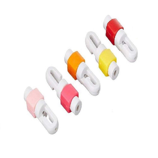 Syga Silicon and Plastic Colourful Headphones Cable Saver Protector (Random Colour) -Set of 5(Multicolor)