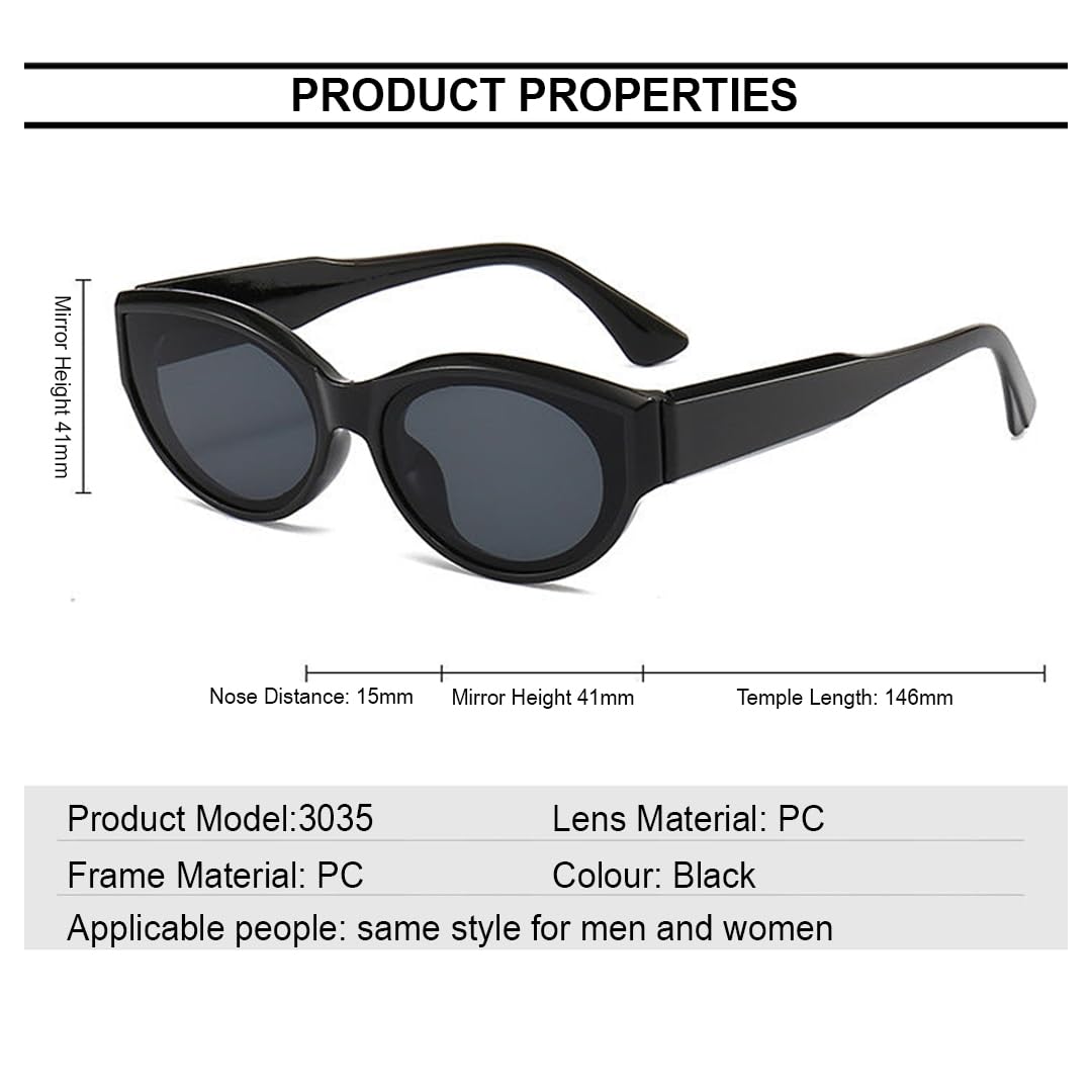 SYGA Women Cat-Eye Sunglasses For Adult (Black)