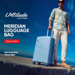 LAttitude By Provogue Meridian Set of 2 Trolley Bags Cabin + Medium Polypropylene Hard Suitcase, 8 Spinner Wheels, 2-Pocket Convipack, Recessed Number Lock for Men & Women Blossom Pink/Megenta Pink