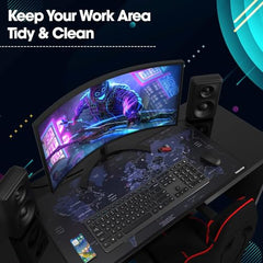 Sounce Mouse Pad Mercerized Surface Anti-fray Edges and Anti-Slip Rubber Base Gaming Mouse Pad a Laptop Desk Mat with Smooth Mouse Control Dimensions 900L x 400B x 2H mm (Black)