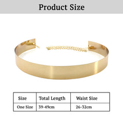 SYGA Women's Waist Chain, Iron Girdle, Women's Skirts,Dresses Versatile Metal Wide Accessories(wp191-3 gold)