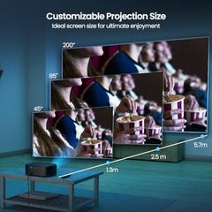 Portronics Beem 450 Smart LED Projector with 1080p Full HD Resolution, Built-in Streaming Apps (Netflix, Prime Video, Hotstar), 4000 Lumens, Screen Mirroring, 3 Watt Speaker, Bluetooth, Wi-Fi (White)