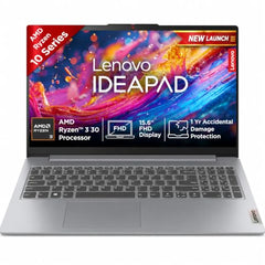 Lenovo IdeaPad Slim 3, Ryzen 3 30, 8GB RAM, 512GB SSD, FHD Thin and Light Laptop, 15.6" (39.6cm), Windows 11, Office 2024, Grey, 1.6Kg, 82XQ01VYIN, AMD Radeon 610M Graphics, Laptop