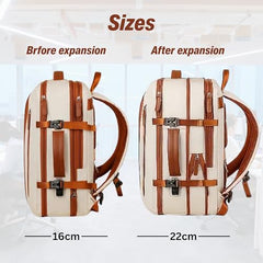 KARRIER 50L CrossZip Laptop Backpack for Men & Women, Spacious Padded Laptop Bag with Multiple Compartments for Office, College, Work & Travel, Cream**