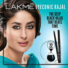 Lakme 9-5 Eyeconic Kajal, Classic Brown, Smudgeproof and Waterproof that lasts upto 24H, for 2x dark pigment, 0.35g