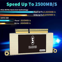 S SHARKSPEED 256GB SSD for Upgrade MacBook Pro A1708 Retina 13" 2016-2017, Internal Solid State Drive PCIe NVMe Gen3.0x4