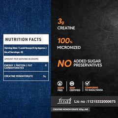 AS-IT-IS ATOM Creatine Monohydrate 100g - 32 Servings |Blue Razz Flavour