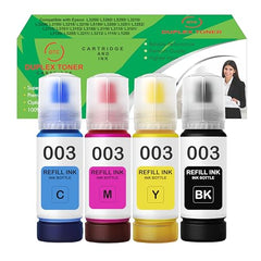 Duplex DTC 003 Refill Ink Compatible for Epson L3110, L3150, L3250, L3252 L3115, L3116, L3101, L3210, L3215, L3216, L3151, L3152, L3156, L5190 Printer (003 Ink Set)