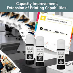 KOSH T664 Refill Ink Compatible for Epson L130, L310, L361, L380, L405, L565, L365, L485, L220, L360, L130, L130 and L380 Printers (4, Black Pack of 4)