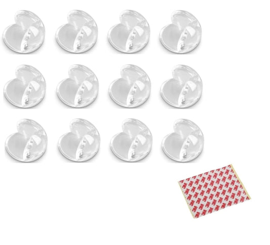 SYGA Set of 12 Transparent Round Baby Safety Corner Gaurd Baby Proofing Corner Protector