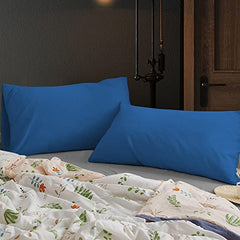 safhome Soft Pillow Covers 20 x 32 Inches - 100% Egyptian Cotton 400 Thread Count Set of 2 Pillow Cover Set Envelope Closure Hotel Quality Pillowcase - Aqua Blue