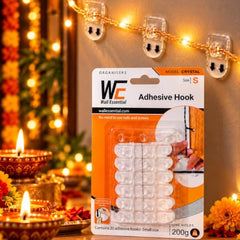 Art Street Hard Plastic 3-Pin Seamless Nail with 2 Spirit Leveler for Photo Frame Wall Picture Frame Hooks Hangers - Set of 25 (White)
