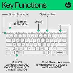 HP 240 Bluetooth Wireless Mouse with 3 Buttons/1600 DPI Red Optical Tracking/Sleek and Ambidextrous/Compatible to Windows 10, macOS, Chrome OS, 3 Years Warranty (Black)