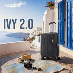 American Tourister 3PC PP Ivy 2.0-8 Wheel, Set (Small + Medium + Large) Hard Suitcase for Travel/Trolley Bag with Combination Lock & Smooth Sliding Double Wheel - Tan Orange, 55 Cm, 68 Cm, 79 Cm