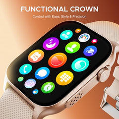 boAt Ultima Ember smartwatch with 1.96” AMOLED Display, AOD, Personalized Fitness Nudges, Functional Crown,100+ Sports Modes, Create Your Own Watchface, smartwatch for man and Woman (Steel Black)