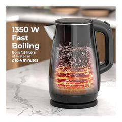 Lifelong Electric Kettle 1.5 Litre | 1350W Kettle | 304 Stainless Steel Inner Body | Cool Touch Body | Auto Shut-Off |Overheat Protection | Wide Mouth for Easy Cleaning | 360 degree Cordless Operation