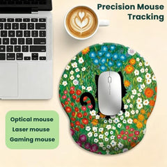 ZORBES® Mouse Pad with Wrist Support, Funny Cat Ergonomic Mouse Pad | I'm Fine Motivational Memo Design, Soft Gel Rest, Non-Slip Mouse Mat for Office Home