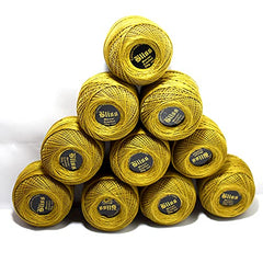 Dhruv Crafts Crochet Cotton Thread Yarn for Cross Stitch, Knitting, Embroidery & Craft Projects, Mercer Crochet Thread Ball, Shade B25 Red, 20 Gram, 0.5 MM Thickness, Sewing & DIY Supplies