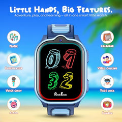PunnkFunnk TrackNova 4G/5G Kids Smart Watch | HD Video Call | Live GPS Tracking | App Control | Safe Zone & SOS | Games | Family Chat | 800mAh Long Battery | FaceLock | Safety Watch for Kids - (Pink)