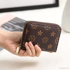 SYGA Card Bag Multi-Card Business Card Bag Zipper Coin Purse Card Holder Supports(Star-Brwon-Style-3)