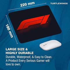 TURTLEWINGS F1 Car on Racetrack Design Mouse Pad