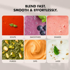 Sujata Blendstick Hand Blender | 600W Heavy Duty Motor | Variable Speed Control | Stainless Steel Shaft | 18000 RPM | Professional Immersion Blender | Easy Clean | Black
