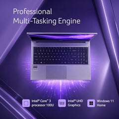 Acer Aspire Lite, Intel Core 3-100U Processor, 8GB DDR4 RAM/512GB SSD, 39.62cm/15.6" FHD IPS Display, Win 11 Home, Steel Gray, 1.59 Kg,AL15-53, Thin & Light Laptop