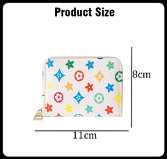 SYGA Card Bag Multi-Card Business Card Bag Zipper Coin Purse Card Holder Supports(Star-White-Style-9)