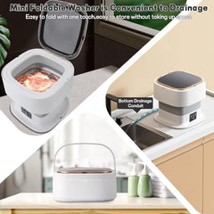 Semi Automatic Folding 2kg Top Loading Mini Washing Machine with Dryer Deep Cleaning for Underwear Washing Machine Clothes