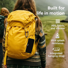 PHILIPS Audio TAS2400BK Portable Bluetooth Speaker with Stereo Sound, 32W RMS, 2400mAh Rechargeable Battery, BT v5.3 Connectivity, IPX4 Waterproof, Supports TF/USB/BT Modes with Hanging Strap (Black)