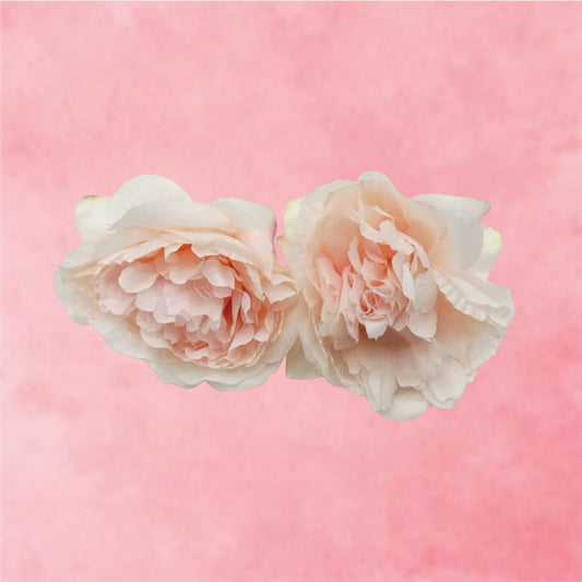 SYGA 2 Pcs Artificial Flower Heads DIY Craft Silk Rose Wedding Decor Flower Accessories Light Pink