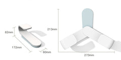 MOMISY Plastic Self Adhesive Pot Lid Holder No-Punch Wall-Mounted Rotatable Rack Pan Cover Organizer Storage Kitchen Household Set Tools (White Hook)