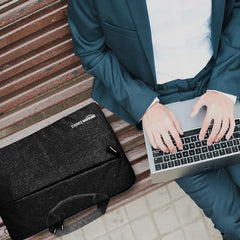 Amazon Basics Laptop Bag Sleeve Case Cover Pouch with Handle for Men & Women | 15.6 Inch Laptop with Padded Laptop Compartment | Zipper Closure | Water Repellent Nylon Fabric (Black)