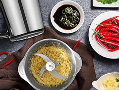 Yajunshi Electric Chopper 2L Stainless Steel | Heavy Duty Meat Grinder, Vegetable Chopper & Food Processor | Multipurpose Mixer Grinder Machine for Kitchen
