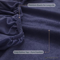Vastrora 100% Waterproof Mattress Protector Queen Size 5x6 Ft | 60x72 in | Pee & Urine Proof Mattress Cover | Elastic All-Around | Terry Cotton Fitted Bed Cover | Noiseless, Breathable Bed Protector