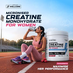 Wellcore Creatine Monohydrate For Women (33 Servings, Cranberry Crush)