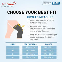 AccuSure Premium Knee Support for Men & Women –Compression Brace with 1-Year Warranty for Pain Relief, Arthritis, Injury Recovery, Sports, Running & Joint Stability -Small