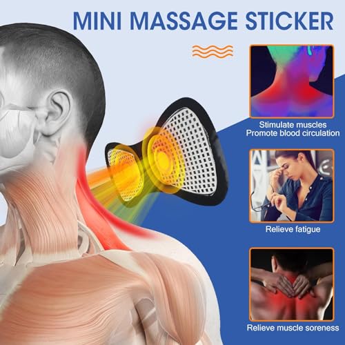 (BABTA-MSG) Body Massager Machine for Pain Relief with 8 Mode & 19 Strength Level Wireless EMS Mini Massager Butterfly Massager for Shoulder Legs Massage Neck & Back Masager wITH Ice Roller for Face and Eye (COMBO PACK)