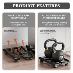 ZORBES Mobile CPU Stand Under Desk, Adjustable PC Holder with Wheels