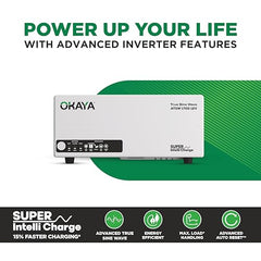 Okaya Inverter with Battery Combo for Home, Office & Shops | ATSW 1700 12V Pure Sine Wave Inverter 1450VA with 36 Months Warranty & OPSJT19048 160Ah Battery with 48 Months Warranty
