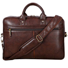 Hard Craft Vegan Leather Office Laptop Messenger and Shoulder Side Sling Hand Bag For Men Corporate Executive Briefcase Bag For Man Supports Laptop Upto 15.6 inches