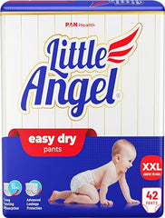 Little Angel Easy Dry Pull-Up Babies Diaper Pants With 12 Hrs Absorption Size, 84 Count, Above 15 Kgs - XXL (42 Count, Pack of 2)
